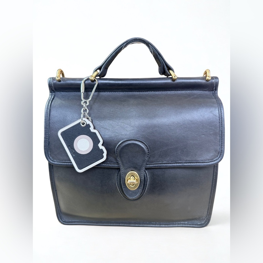 ✨ PRISTINE ✨ Vintage Coach Willis Bag 9927 Black Glovetanned Leather & Dust Bag - Picture 12 of 12